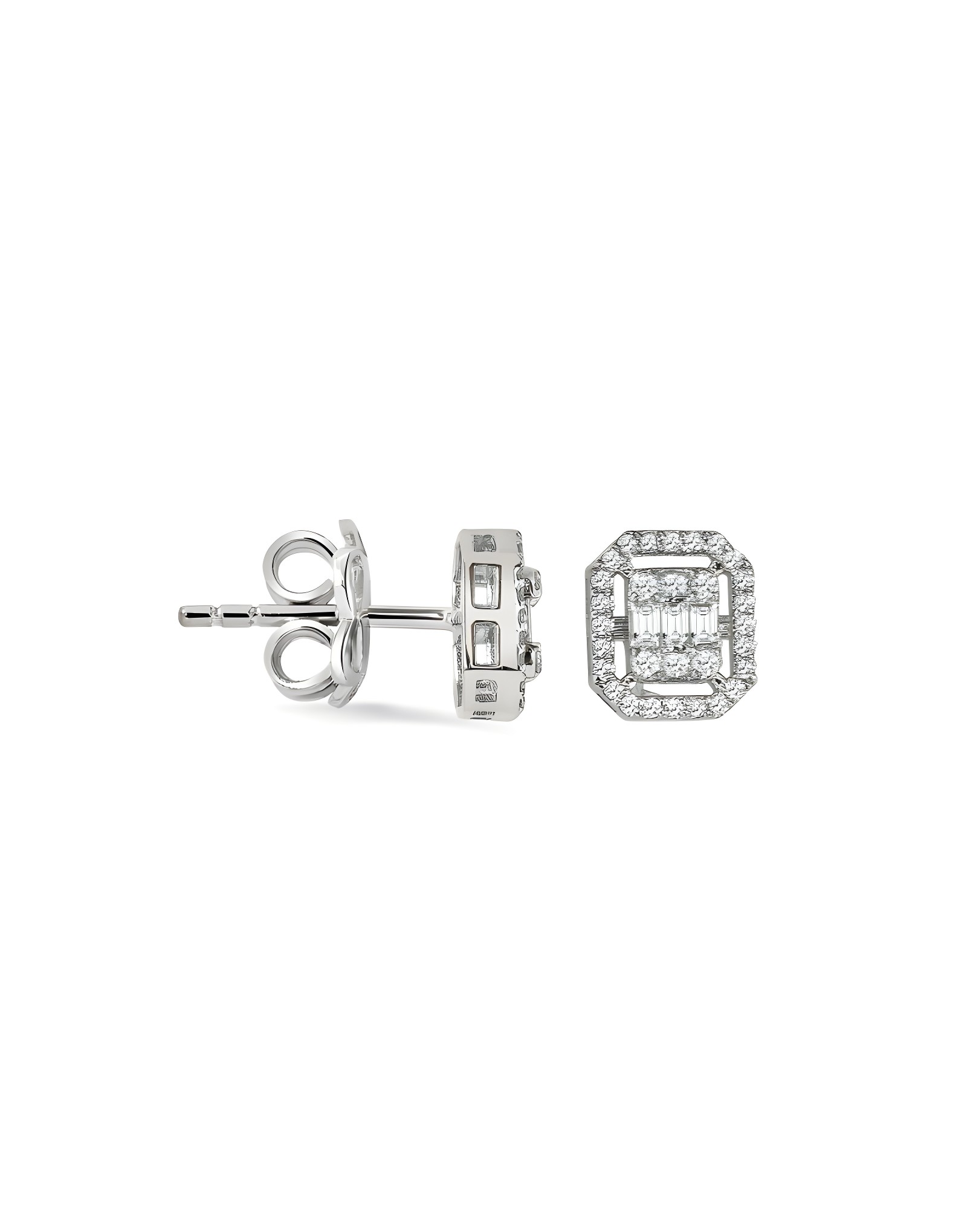 0.26ct F Rengi Baget Küpe