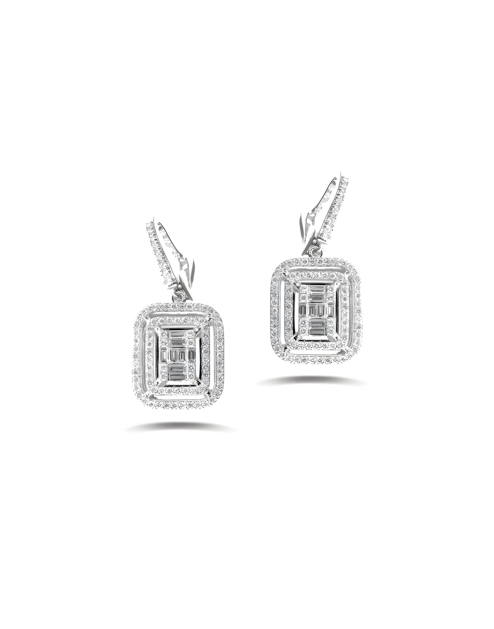 Farah 1.05ct F Rengi Baget Pırlanta Küpe
