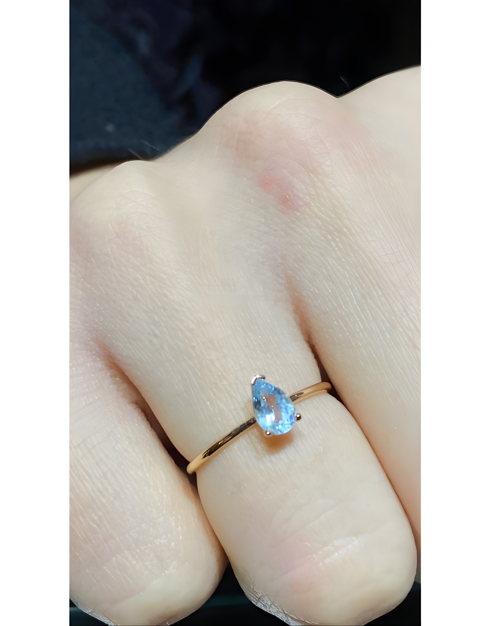 Sky Topaz Rose Yüzük