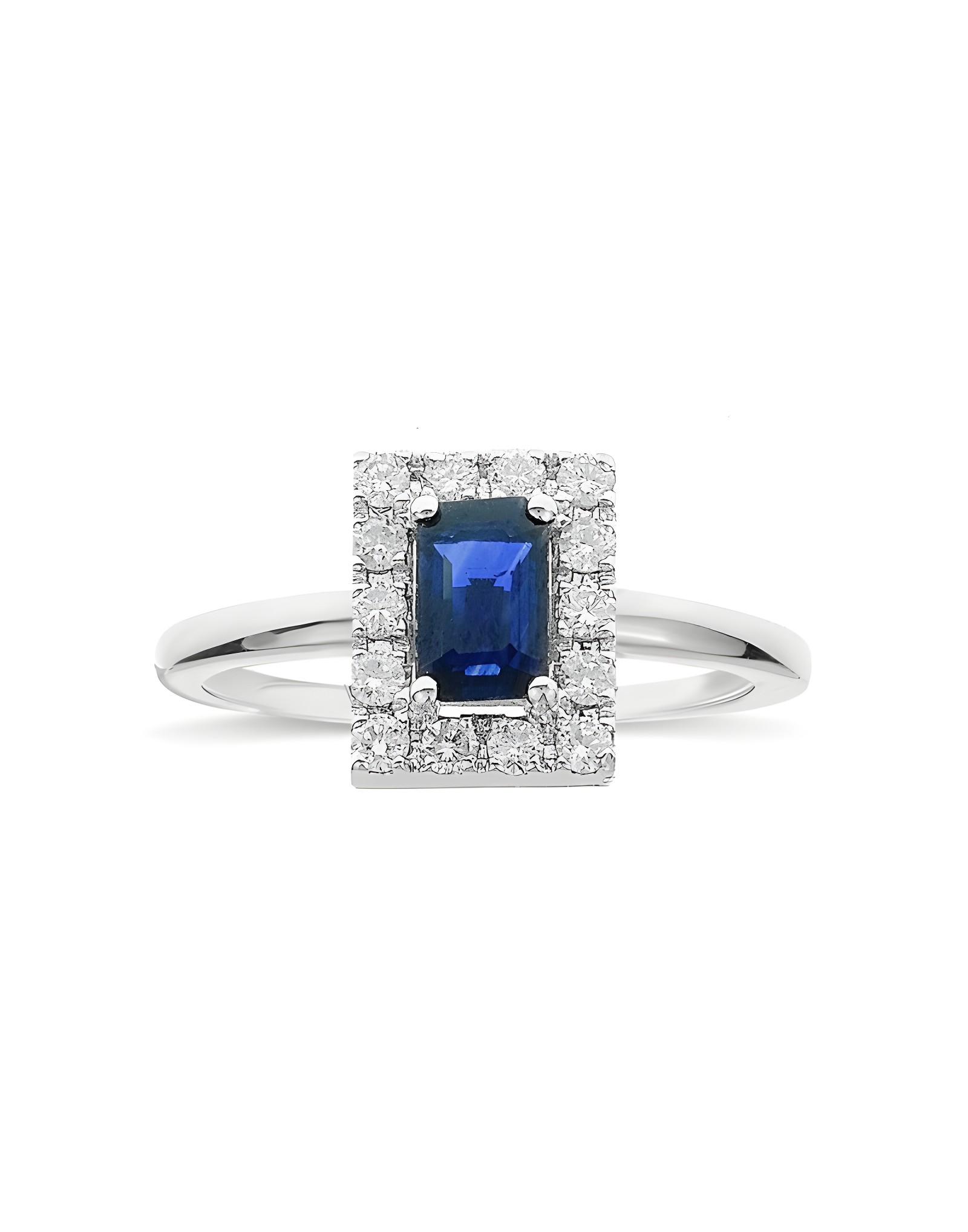 Safir ve 0.22ct Pırlantalı Yüzük