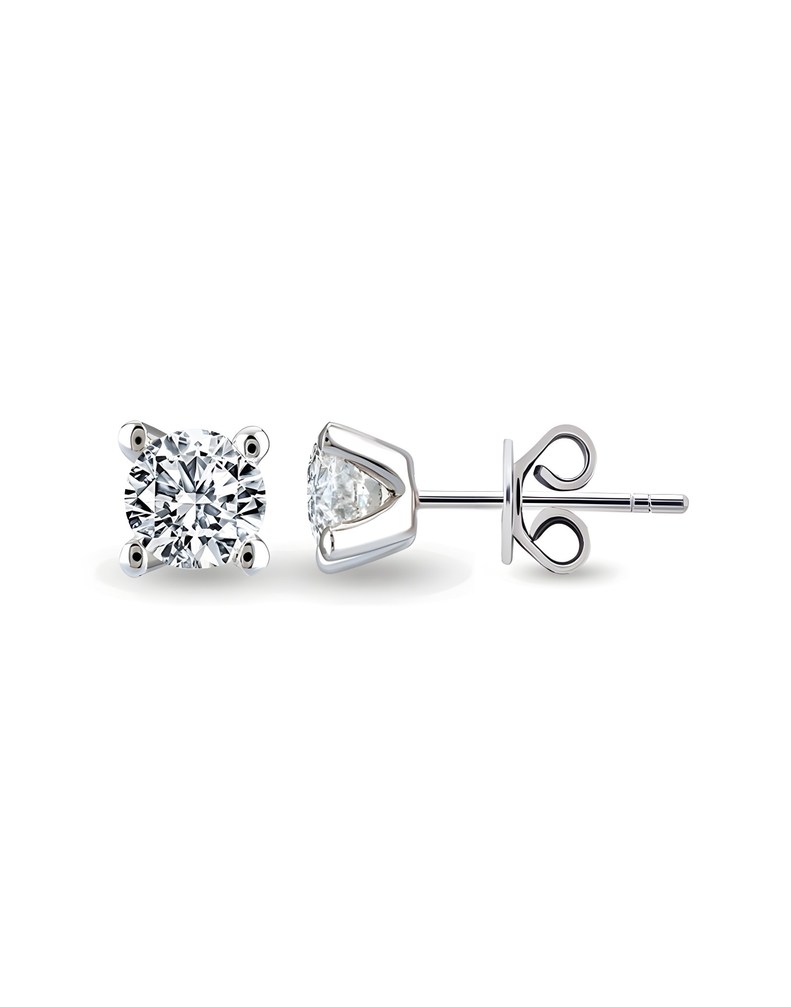 0.83ct Hrd Sertifikalı E rengi Tektaş Küpe