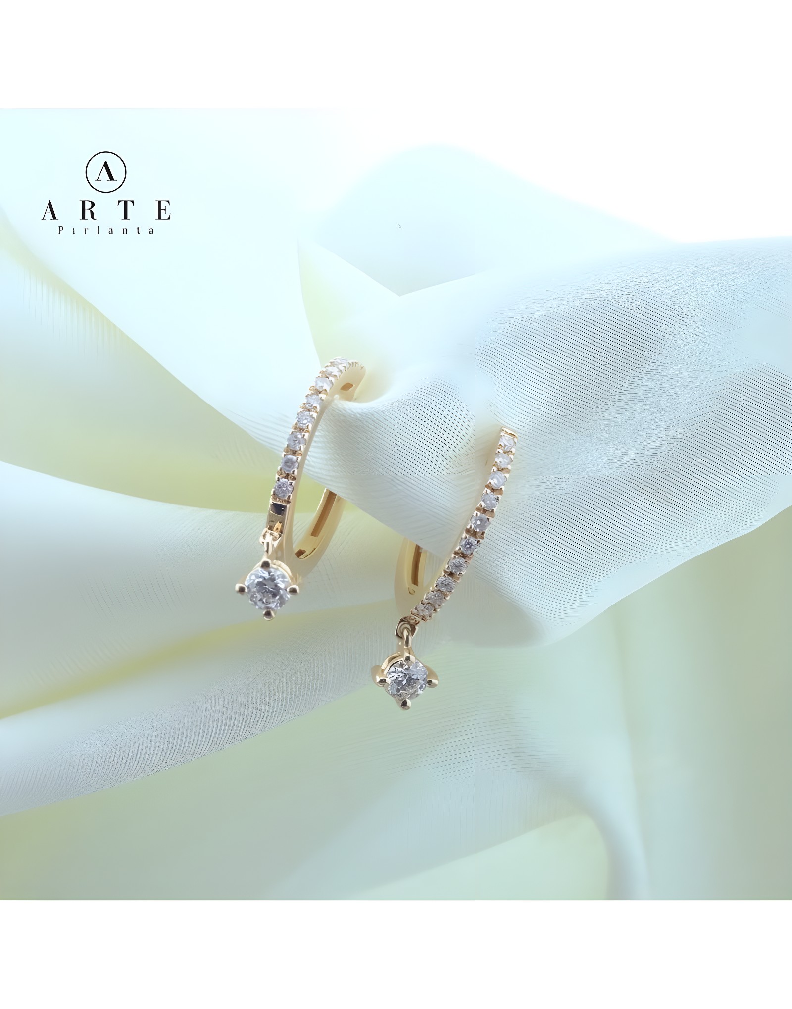 0.30ct Pırlanta Halka Küpe