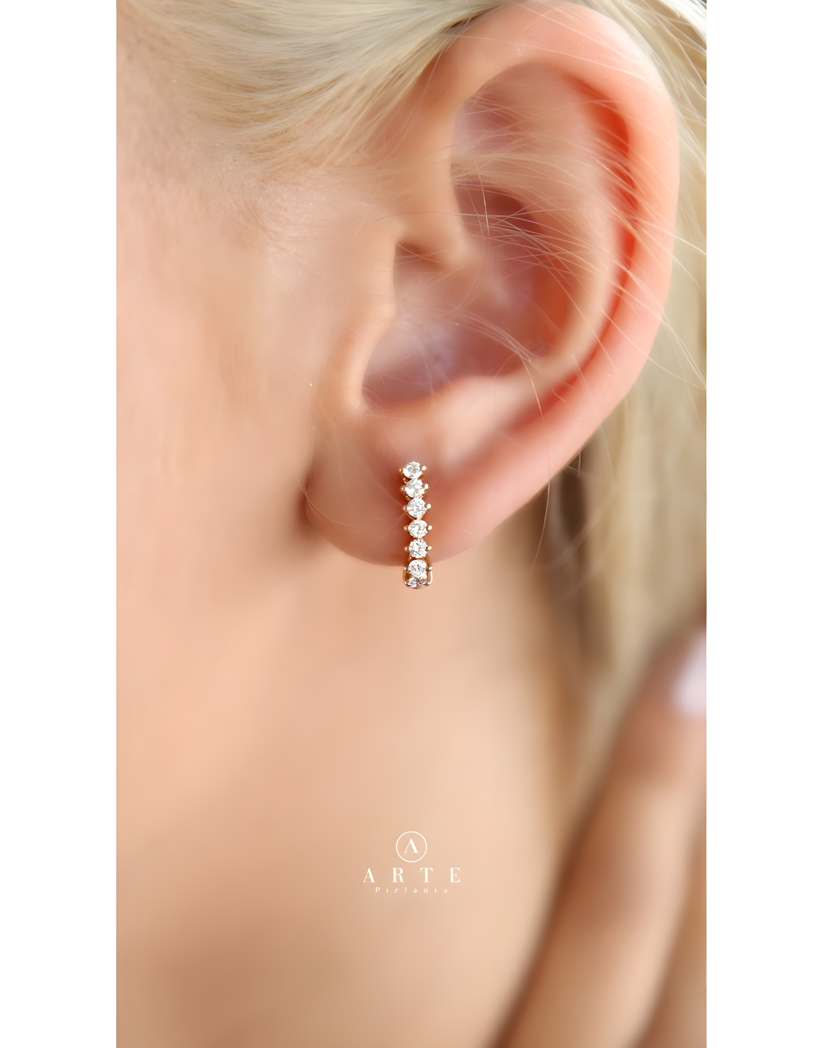 0.40ct Pırlantalı Halka Küpe