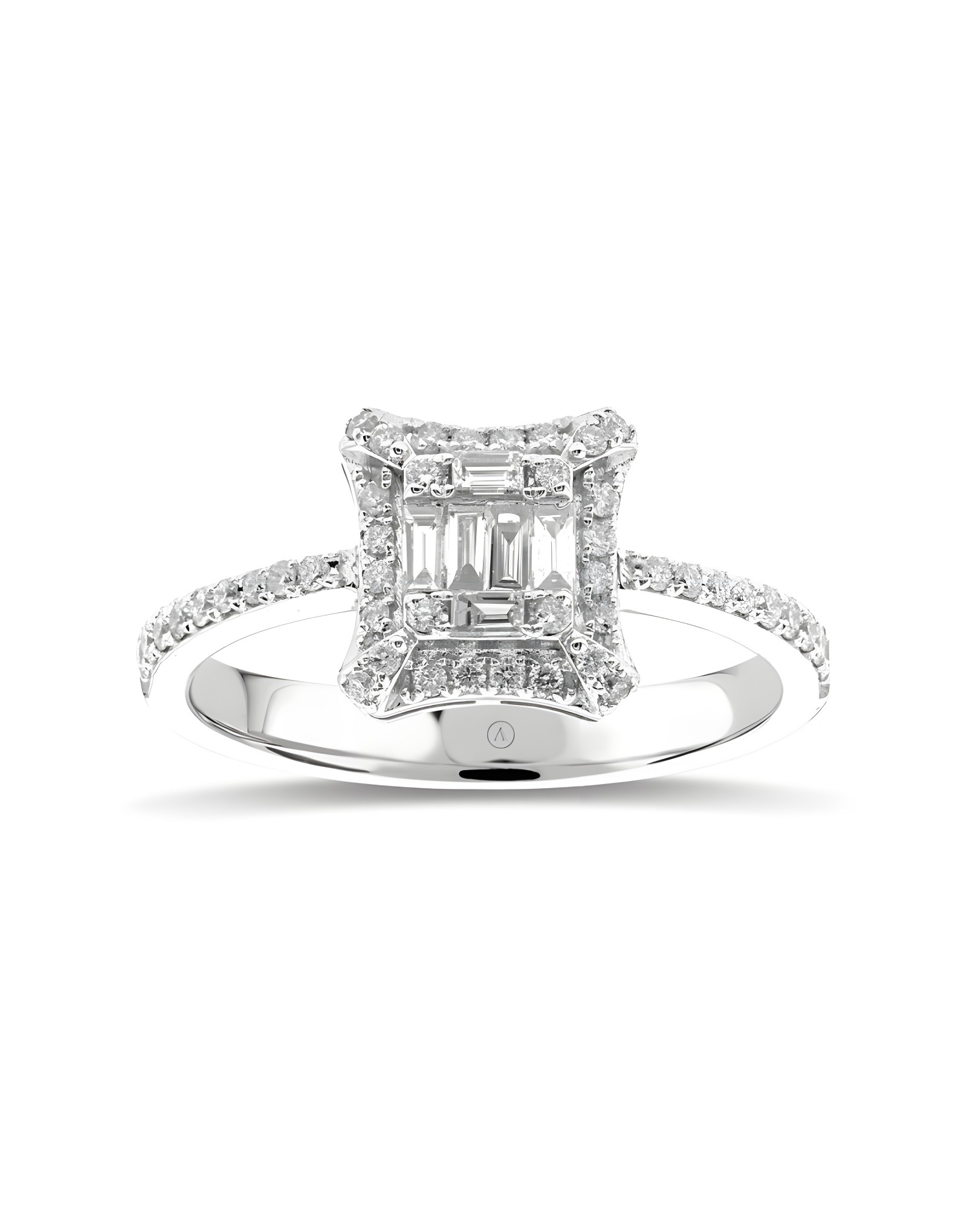 Baget Pırlanta Yüzük 0.50ct F Rengi