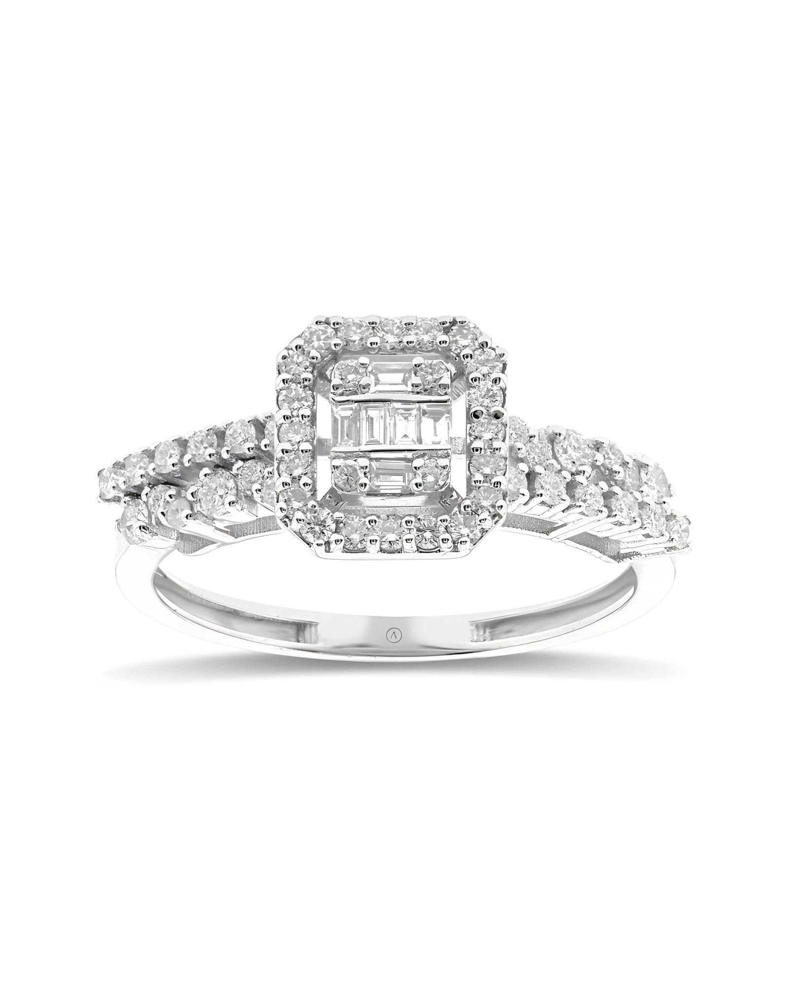 0.50ct Çift Kol Baget Pırlanta Yüzük