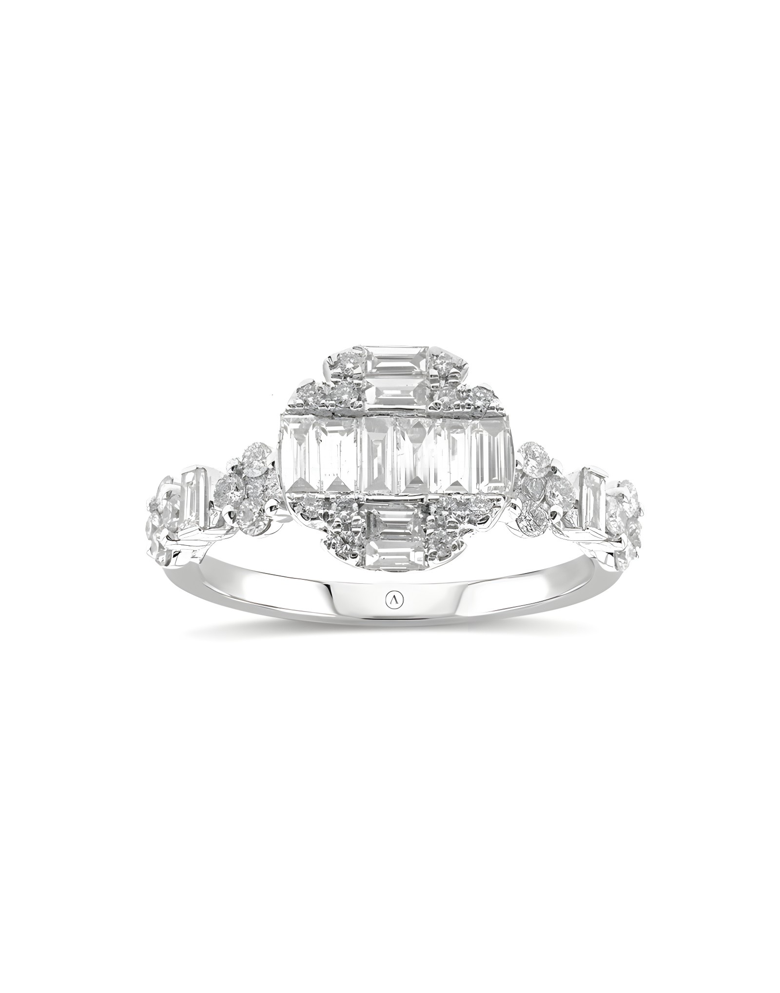 Baget Pırlanta 0.90ct F Rengi Yüzük