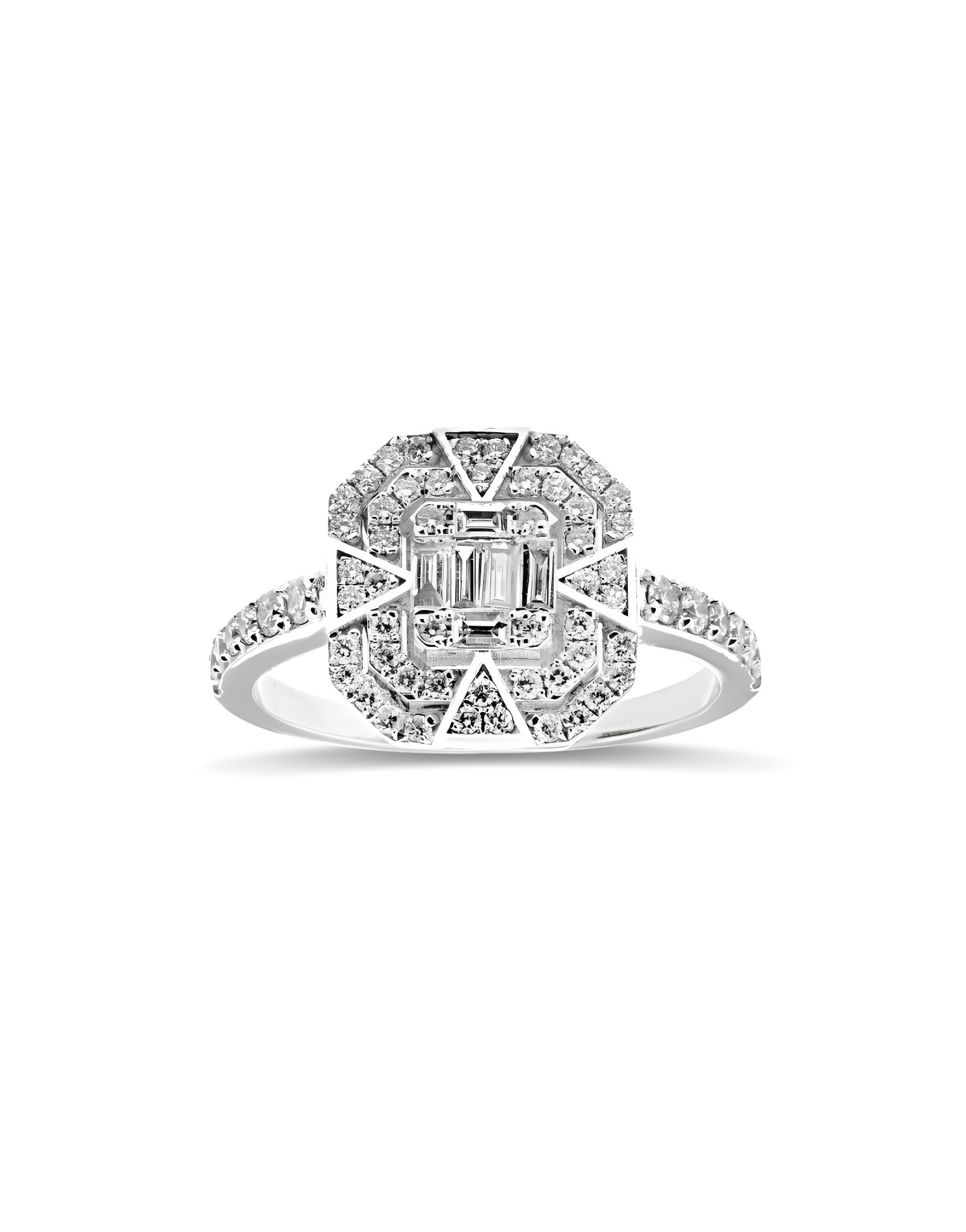0.80ct F rengi Pırlanta Baget Yüzük