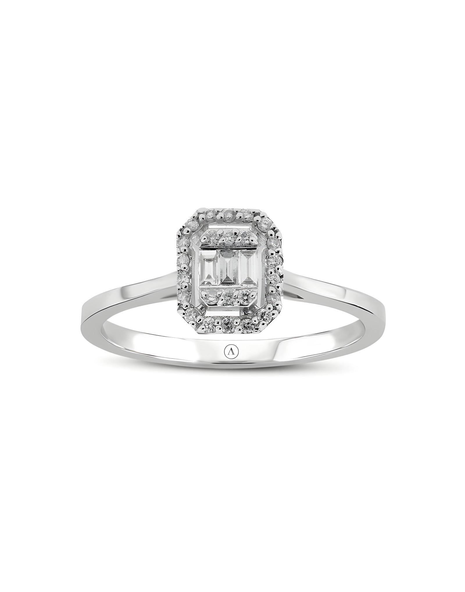 0.30ct F Rengi Baget Pırlanta Yüzük