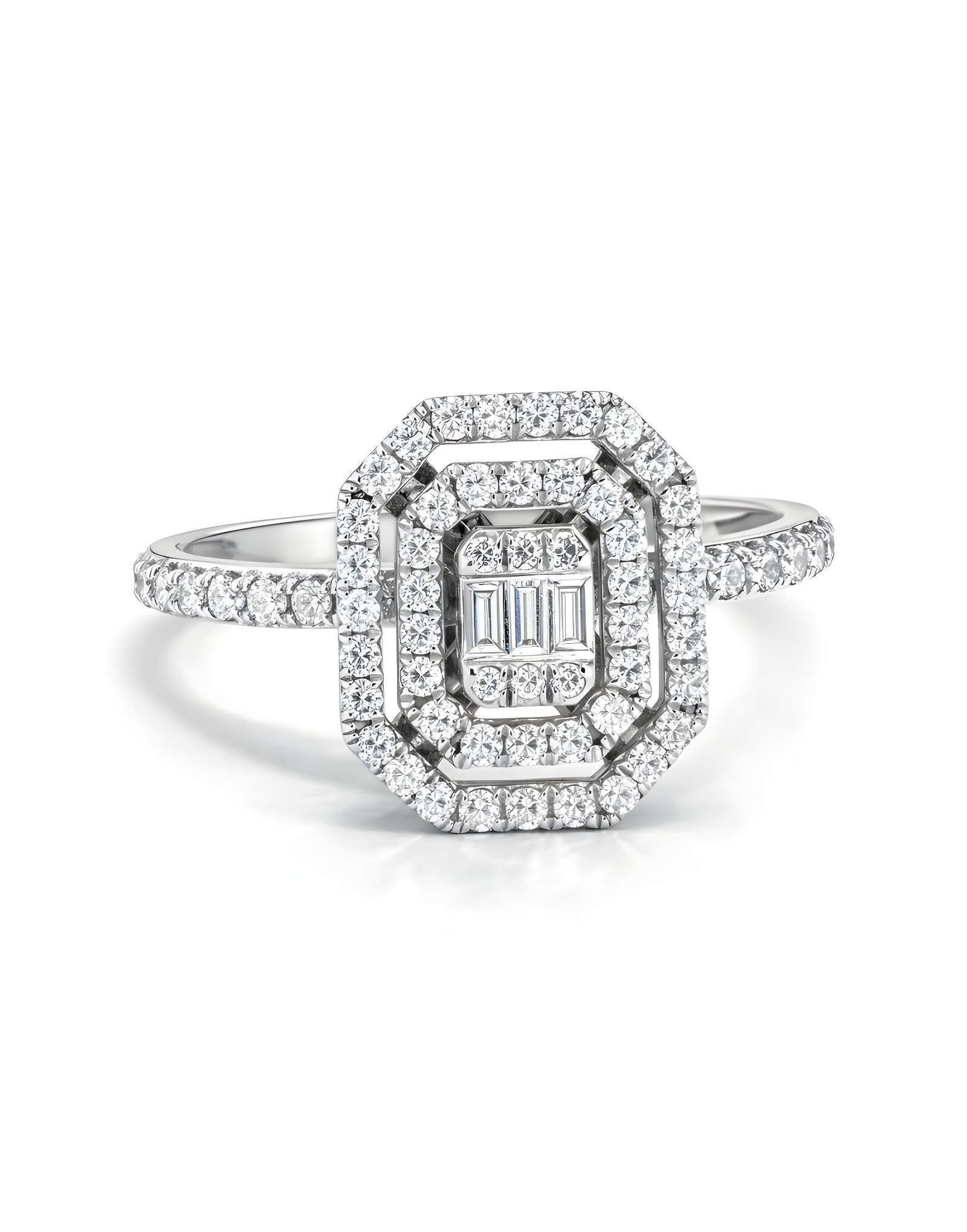 0.70ct F Rengi Baget Pırlanta Yüzük