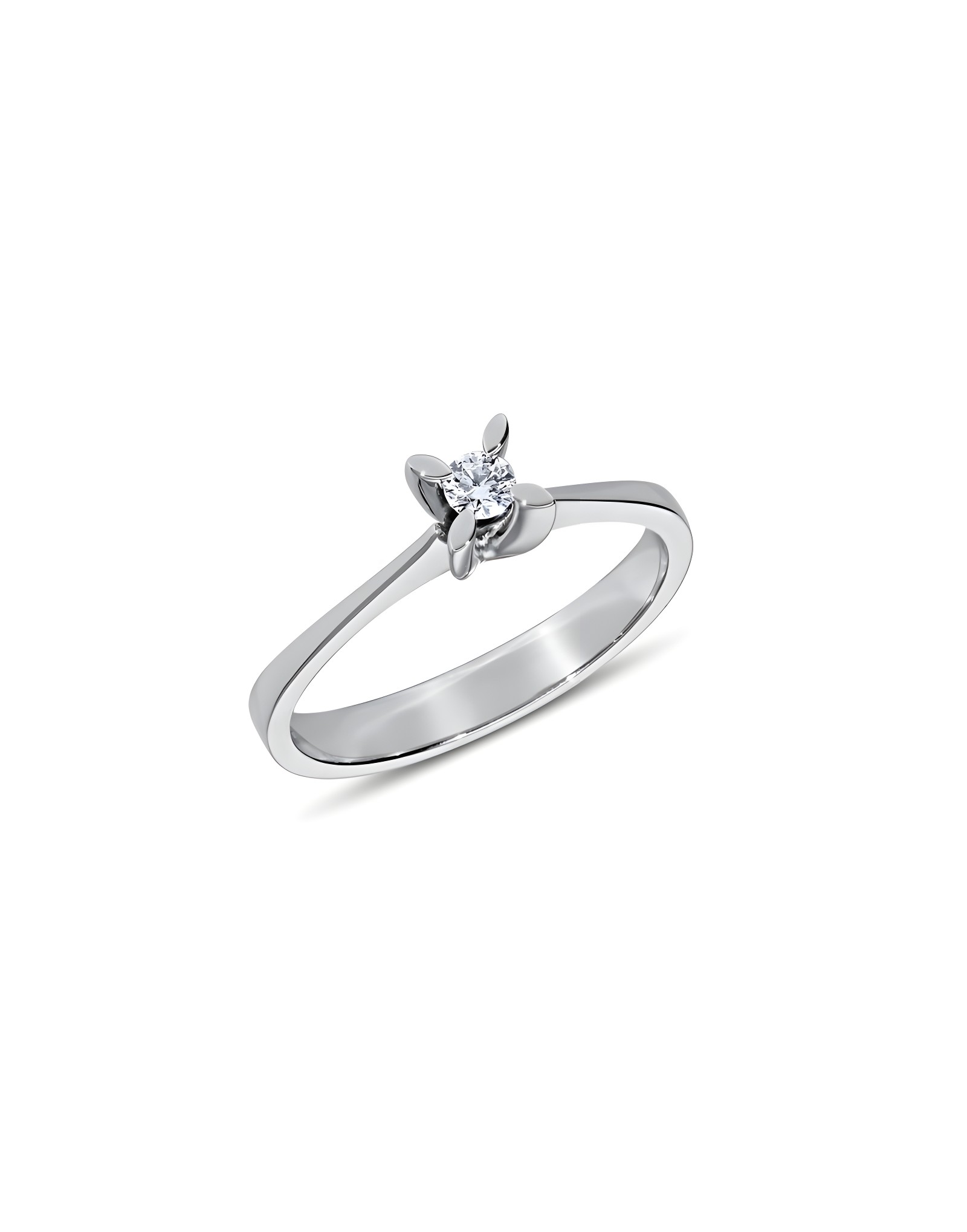 0.18ct E Rengi Pırlanta Tektaş Altın Yüzük