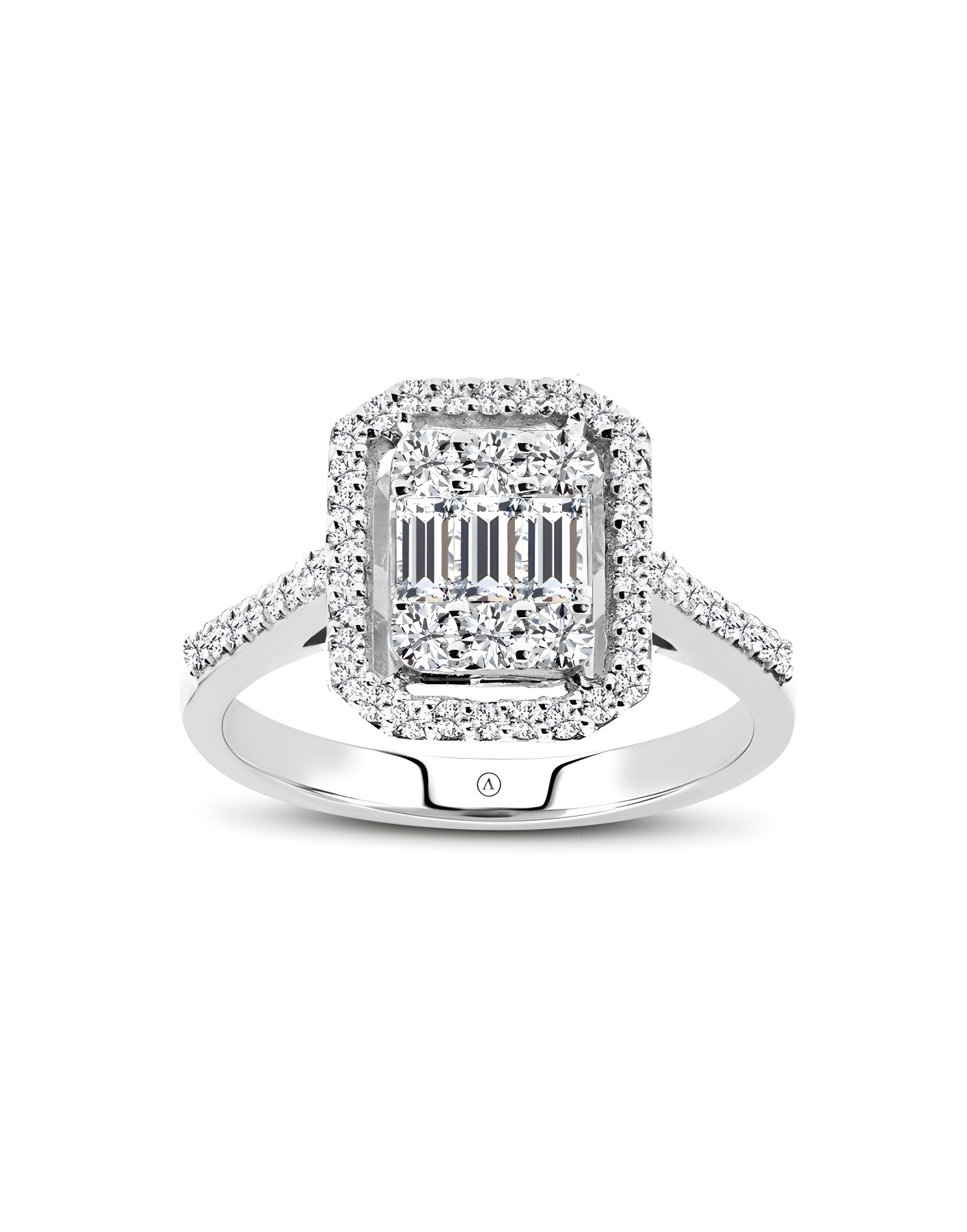 0.60ct F Rengi Baget Pırlanta Altın Yüzük