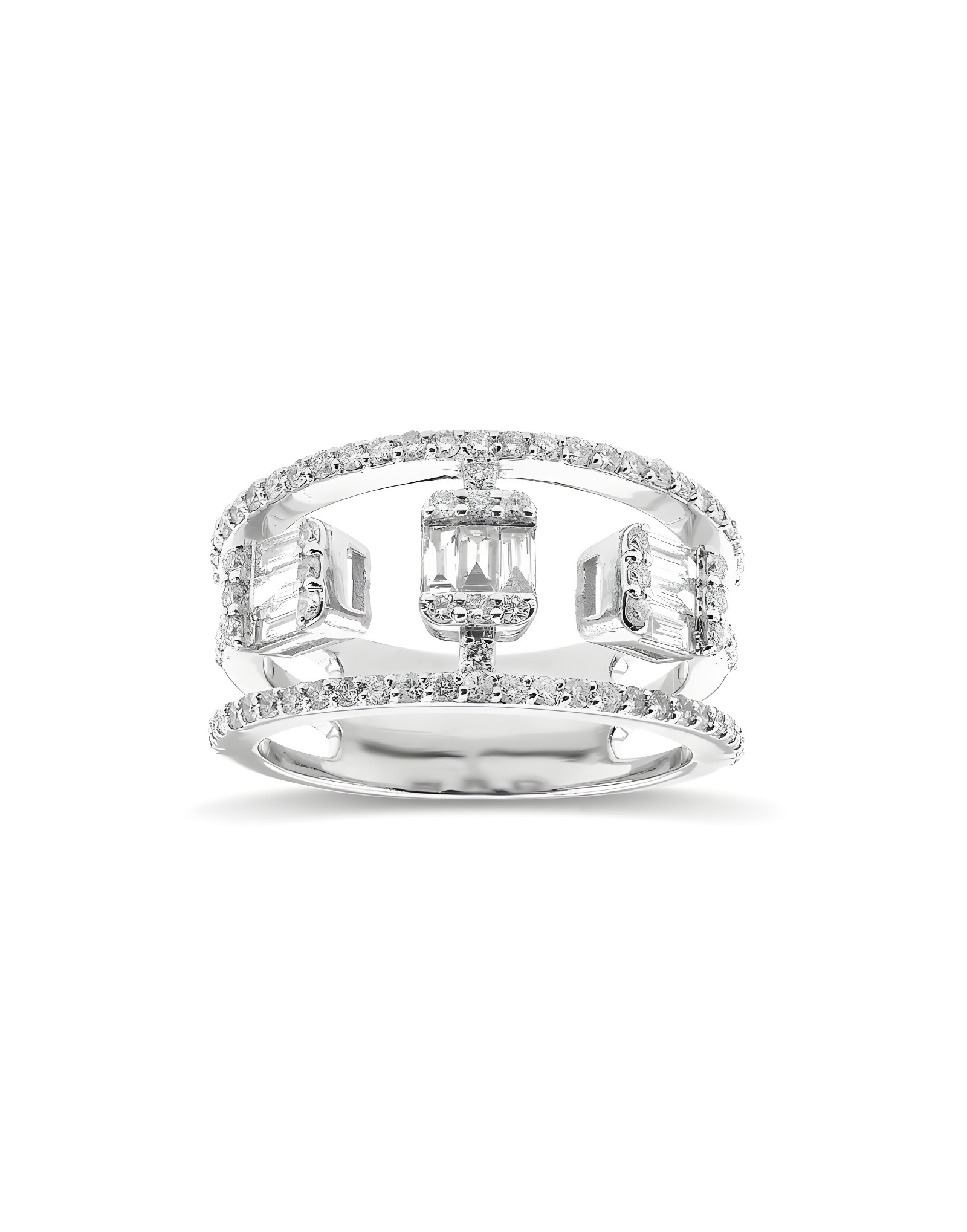 0.90ct F Rengi Baget Pırlanta Stil Yüzük