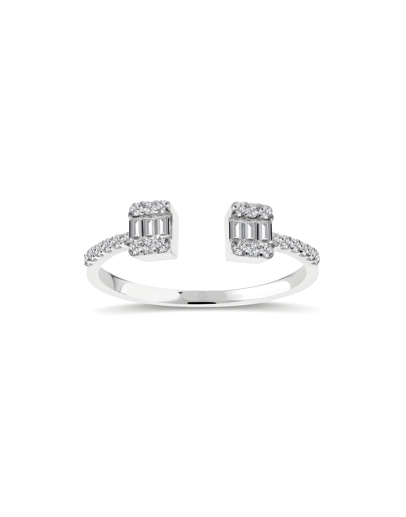 0.38ct F Rengi Twin Baget Yüzük