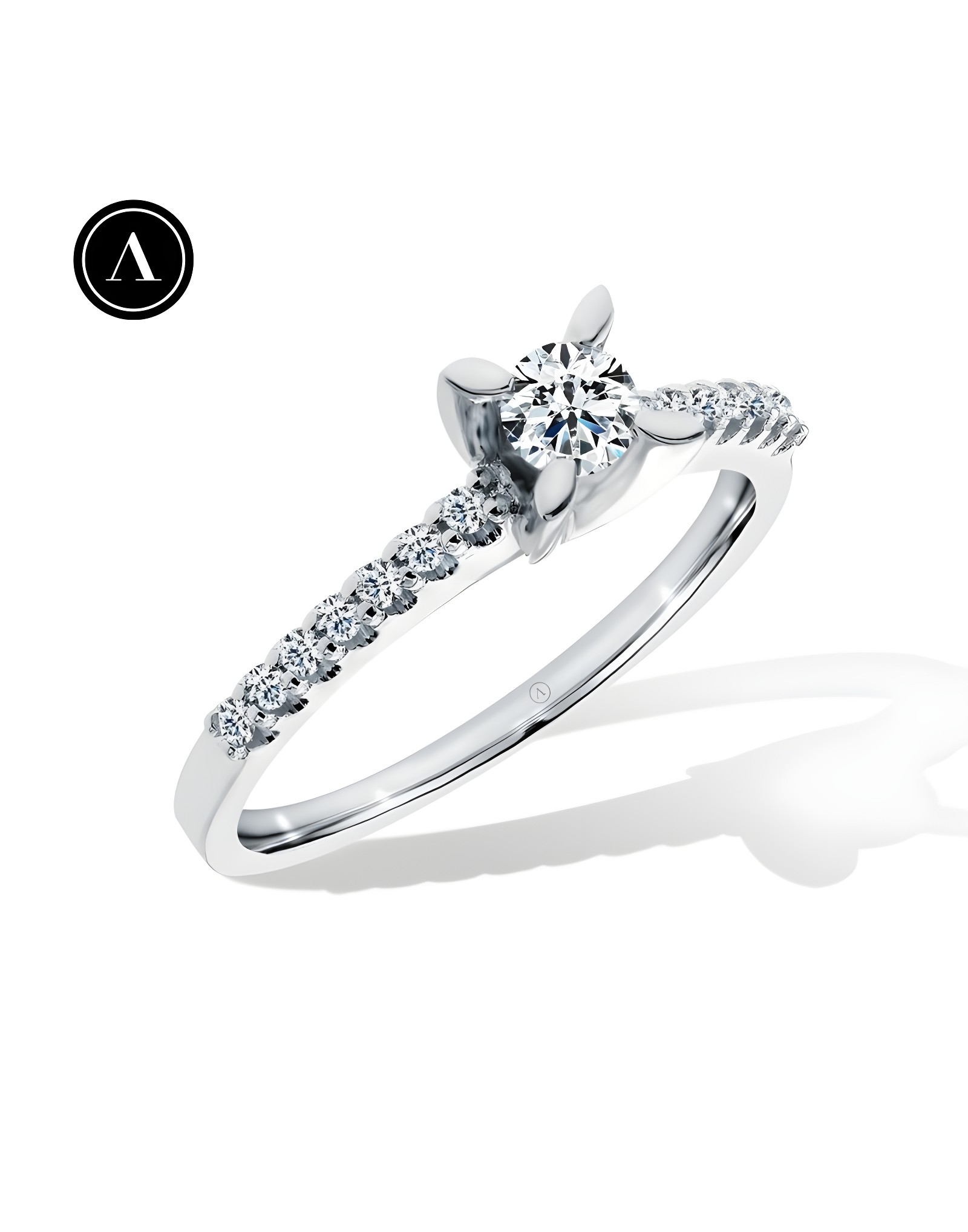 0.45ct F Rengi Hrd Sertifikalı Arte Solitaire Ring
