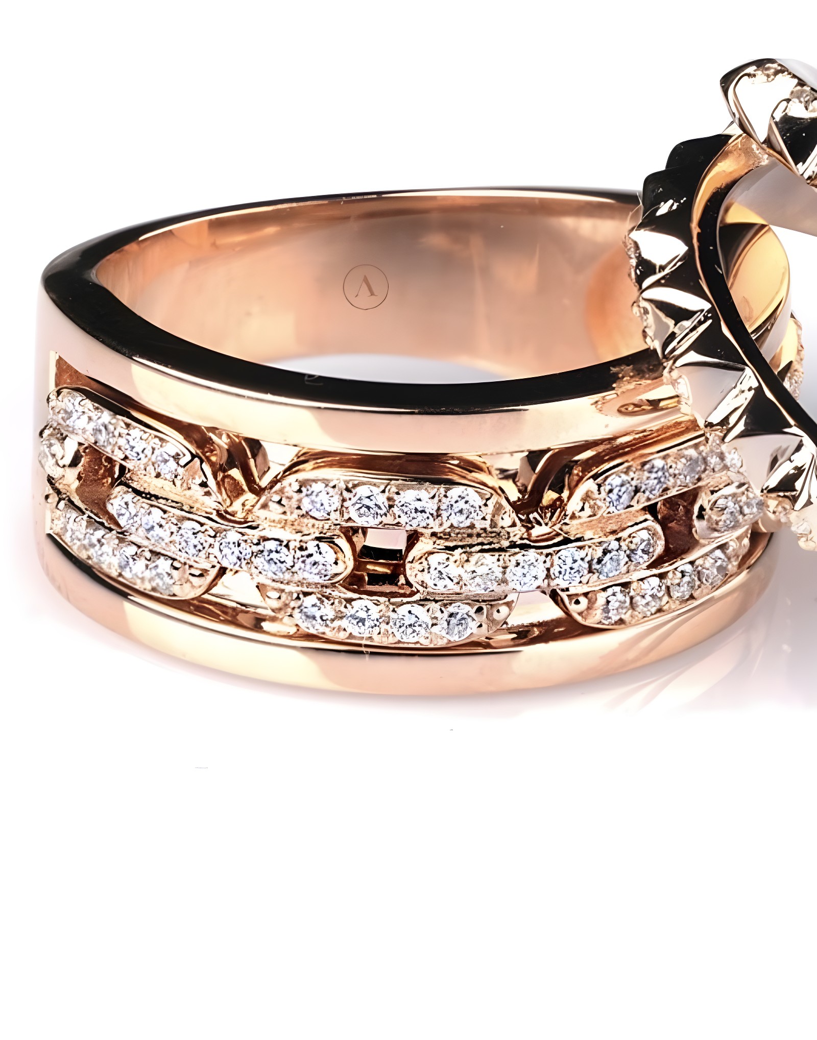 0.30ct F Rengi Zincir Görünüm Yüzük