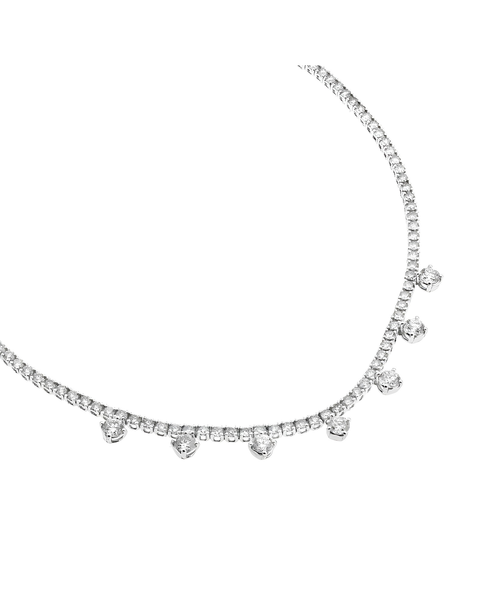 3.50ct F Rengi 7 sallantılı Tennis Choker