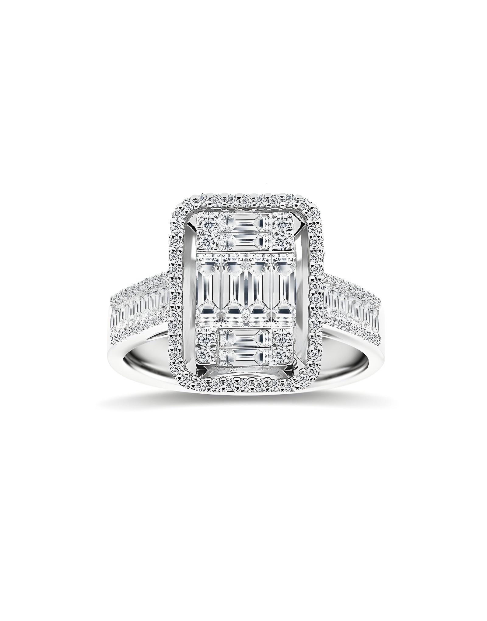 0.80ct F Rengi Baget Pırlanta Yüzük