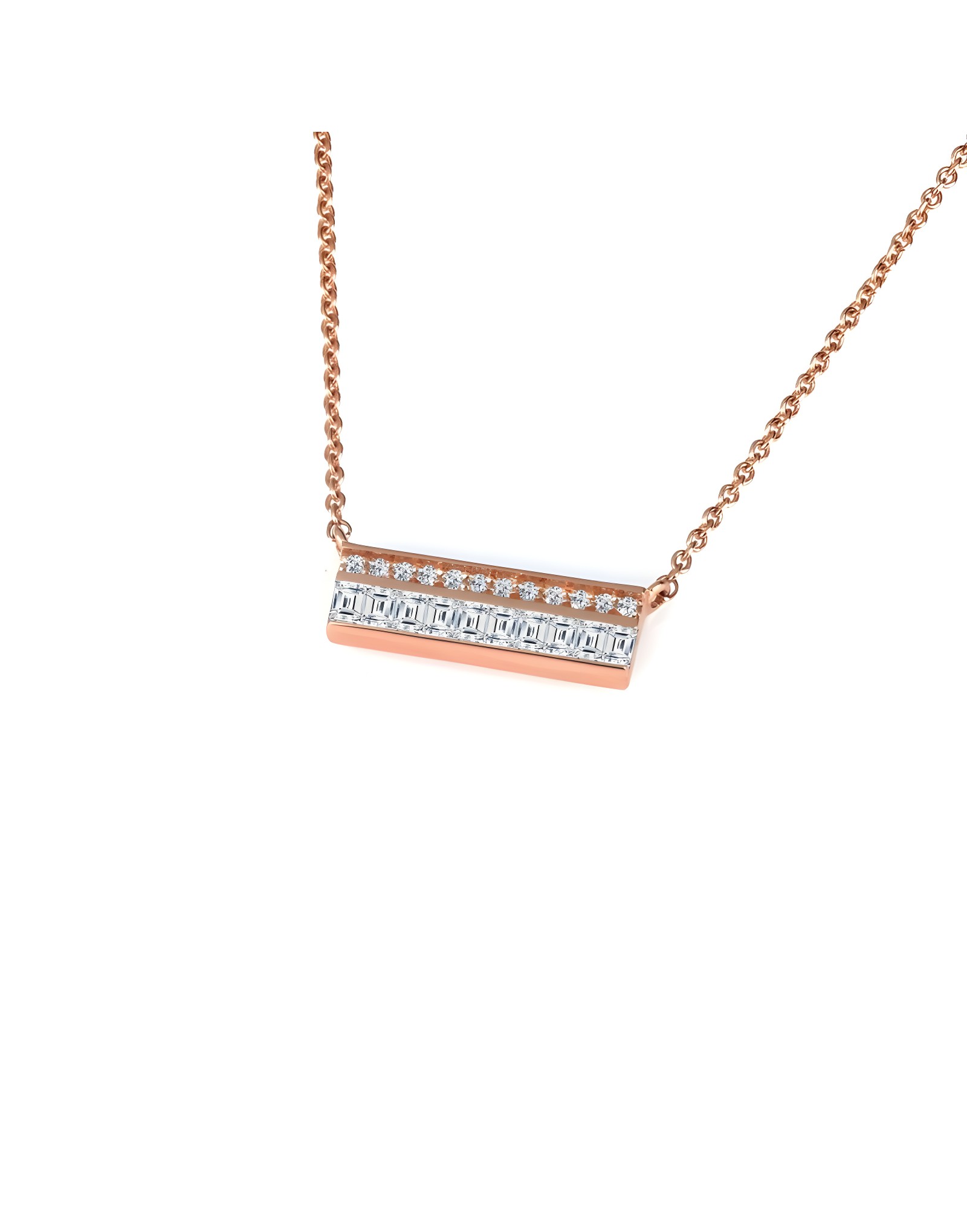 0.25ct F Rengi Pırlanta Baget Kolye
