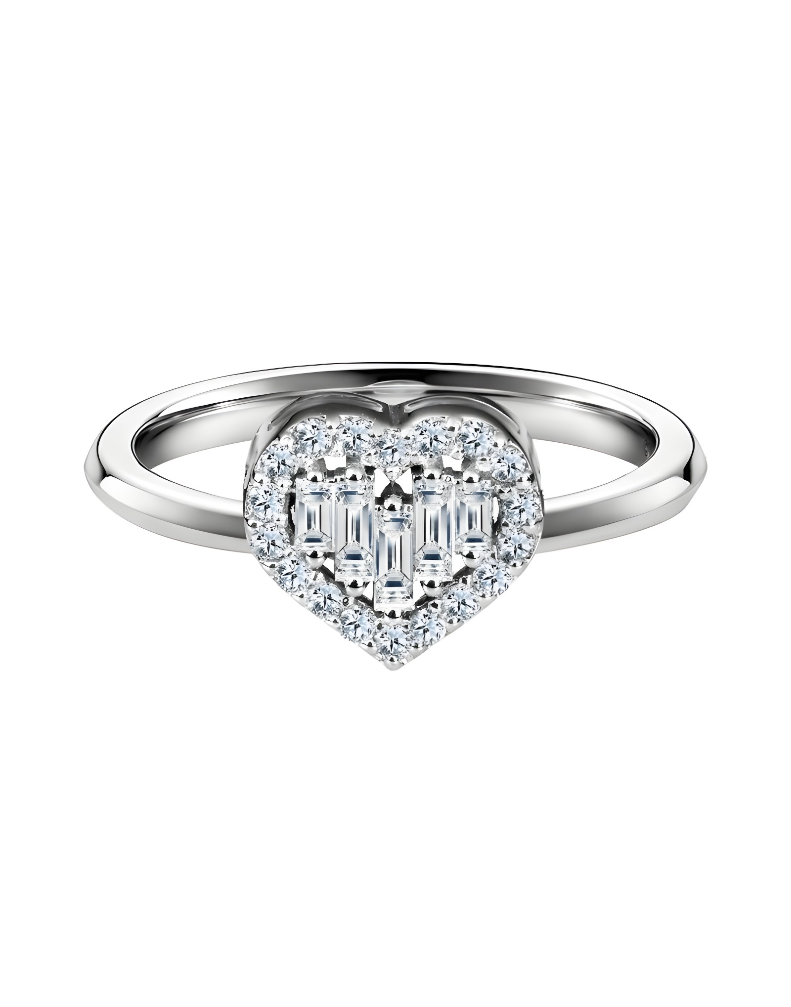 0.20ct Arte Love Baget Pırlanta Altın Yüzük