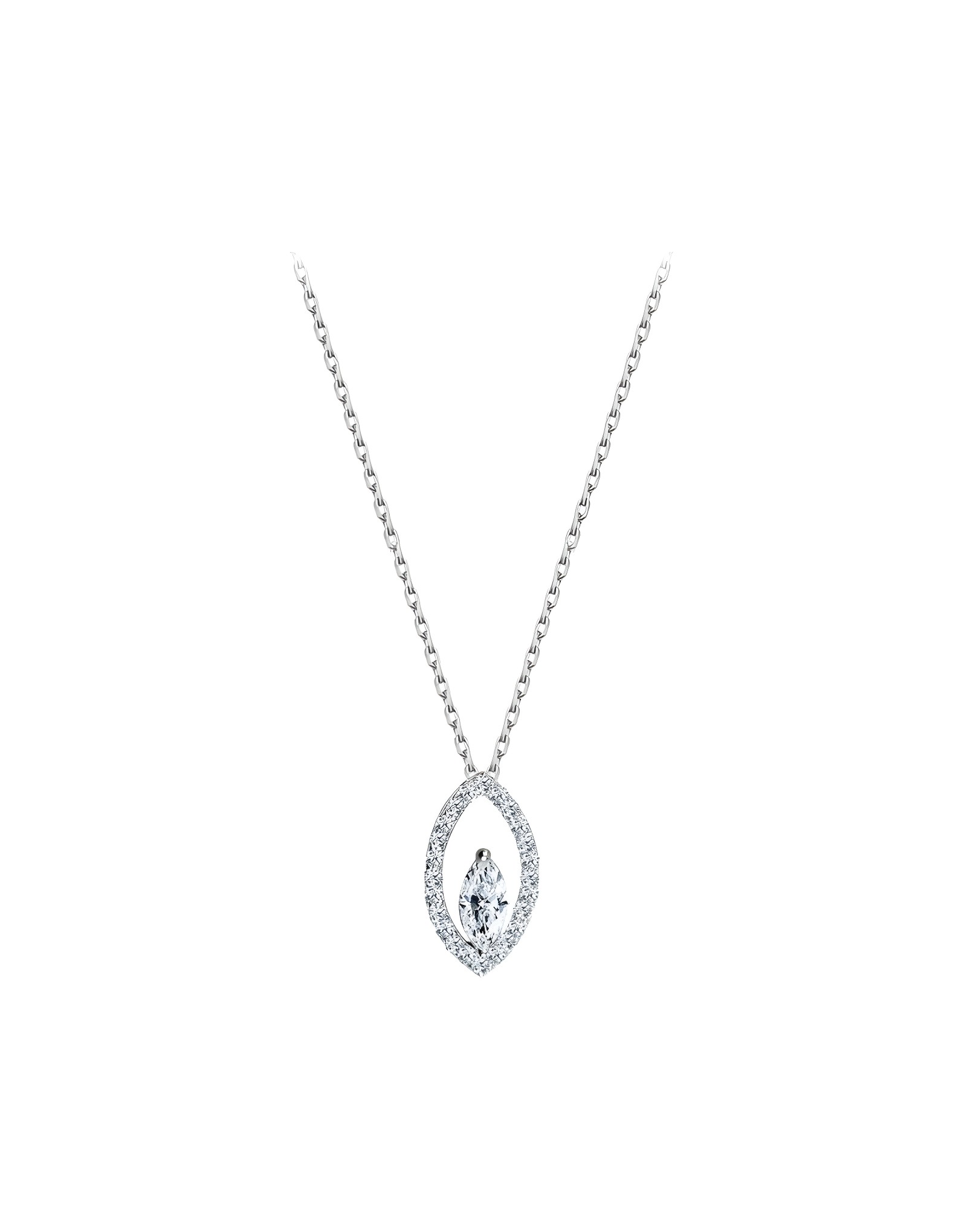0.45ct Fvs Markiz Pırlantalı Altın Kolye