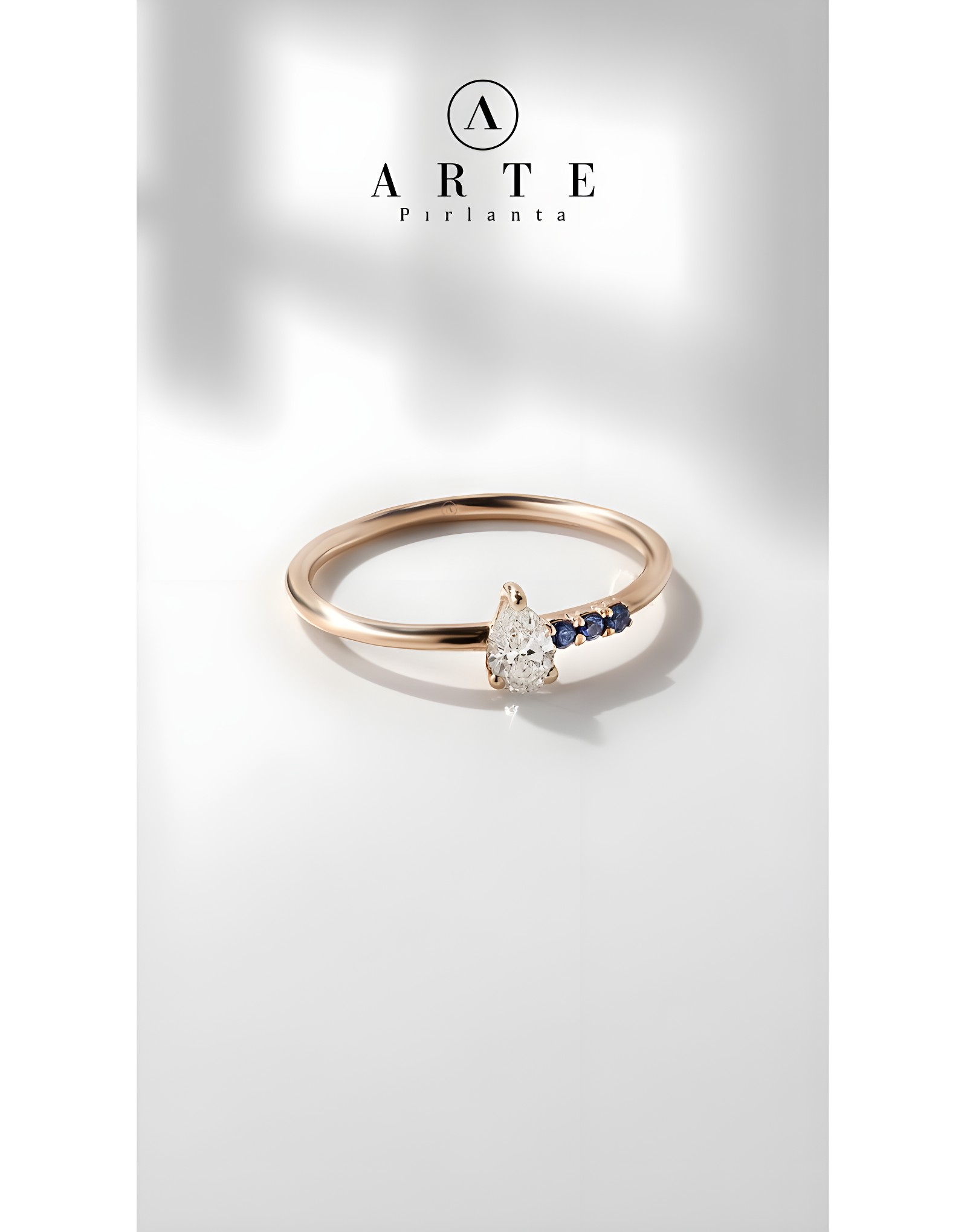 0.25ct Damla Pırlantalı Altın Yüzük