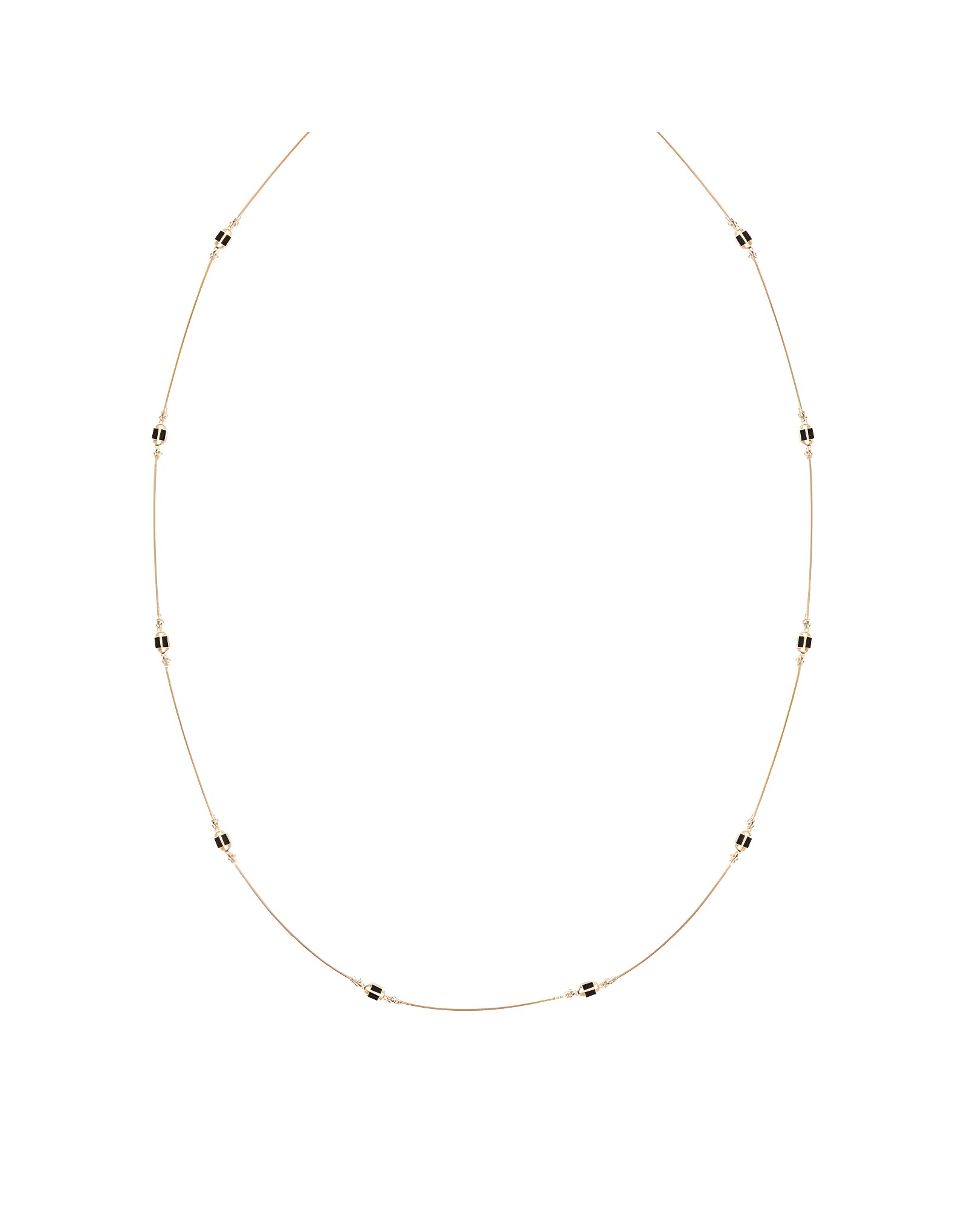 Long Chain Pırlantalı Mineli Altın Kolye