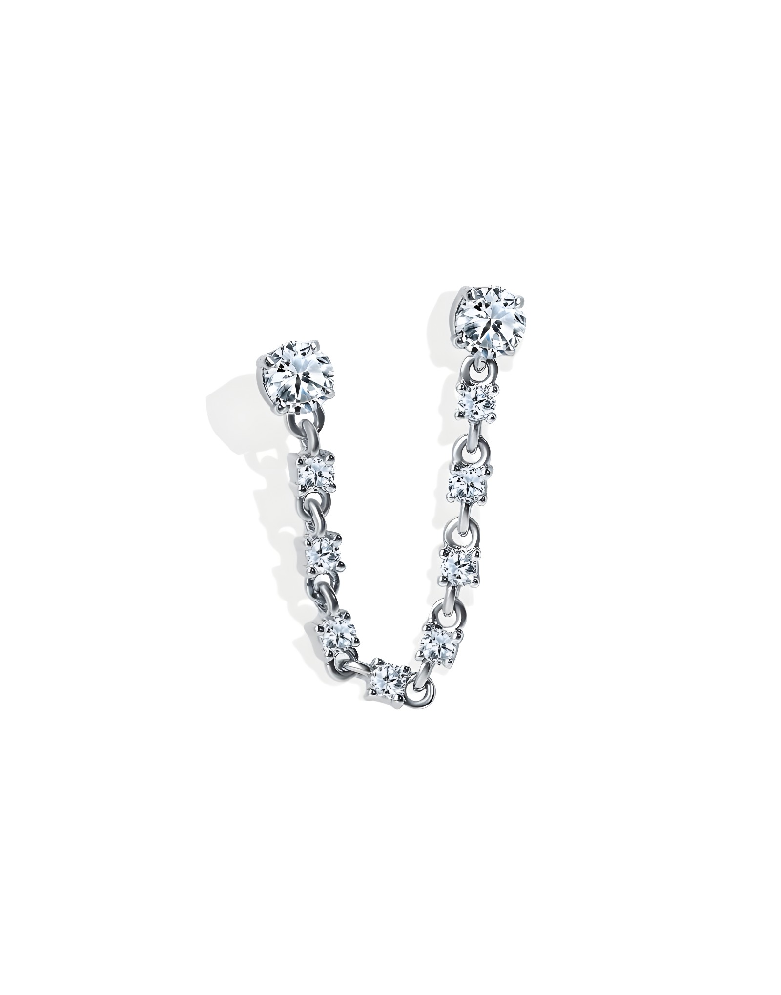 0.70ct Fvs İkili Altın Küpe