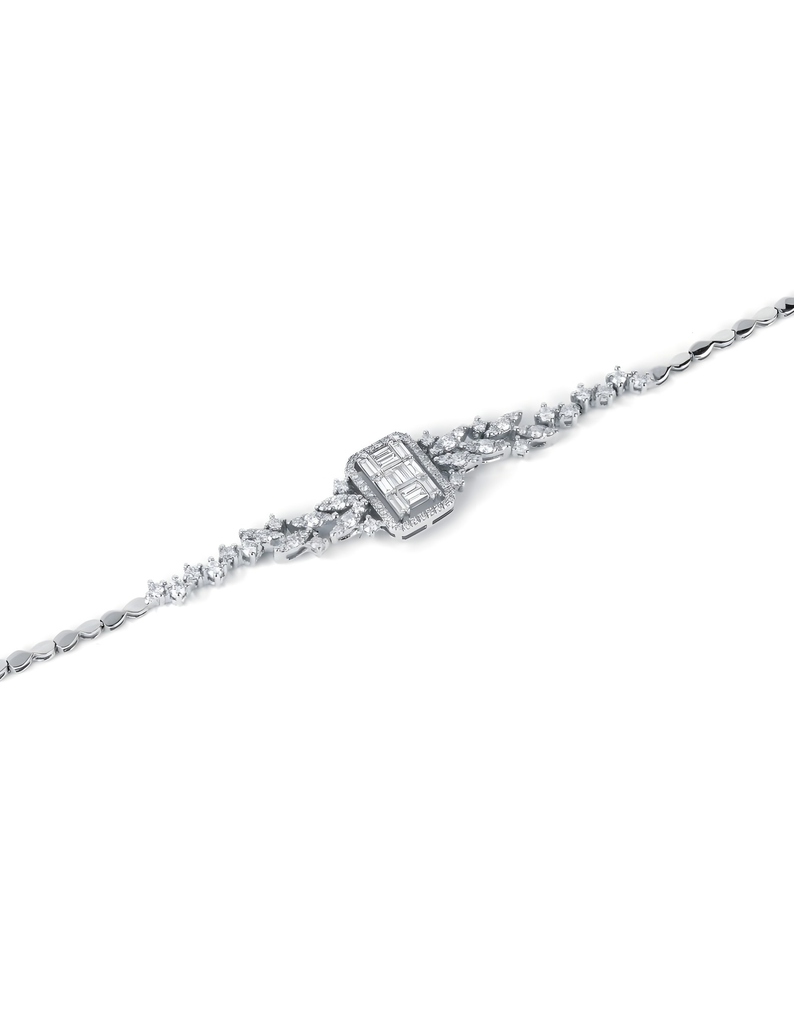 1.00ct F Rengi Baget Pırlantalı Altın Bileklik