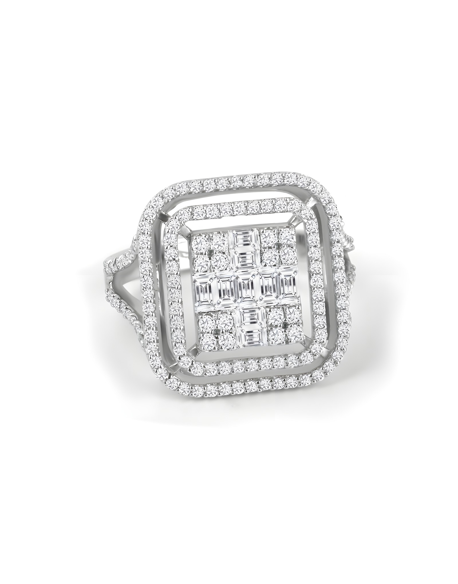 1.20ct Fvs Baget Pırlanta Altın Yüzük