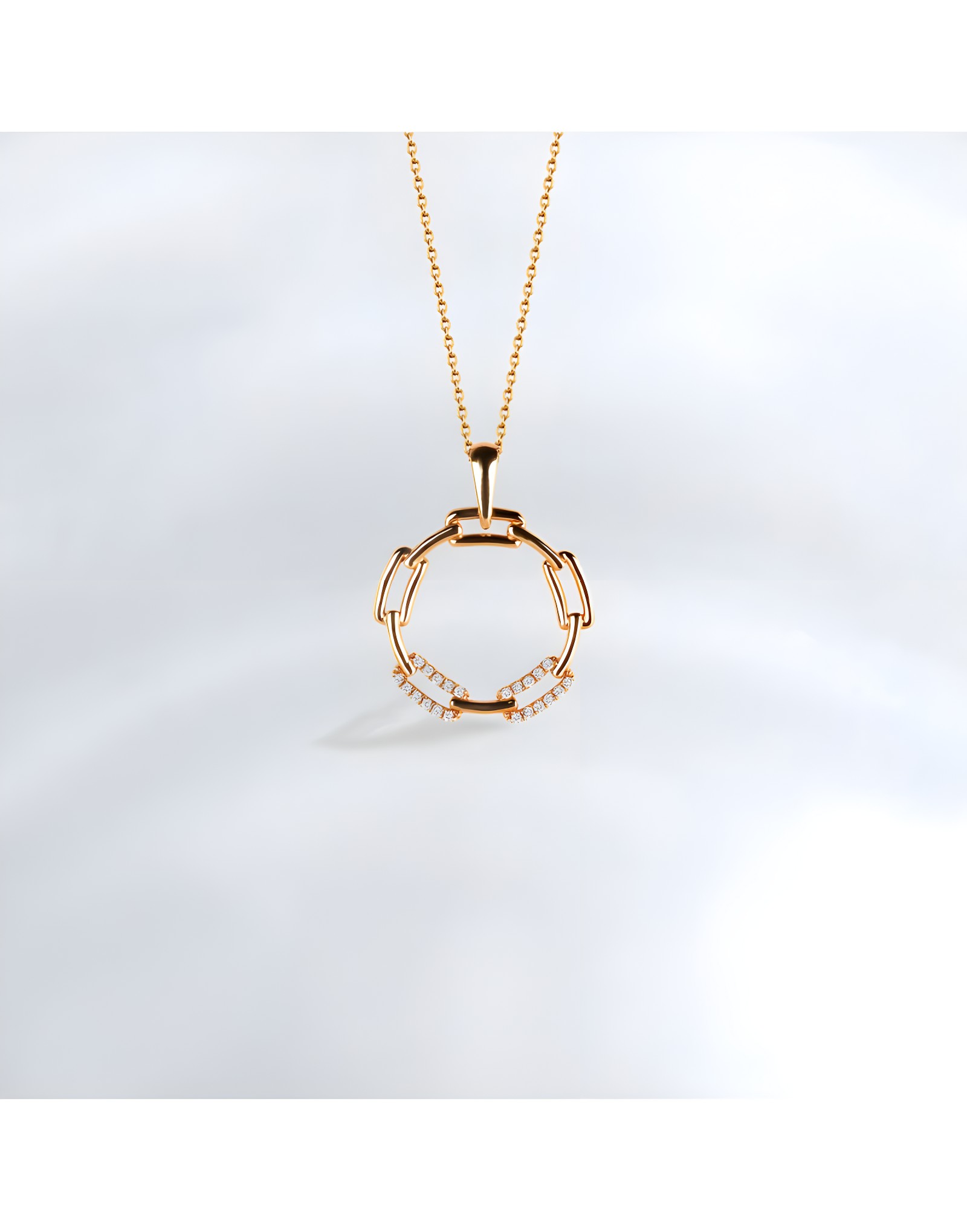 0.22ct Pırlantalı Stil Altın Kolye