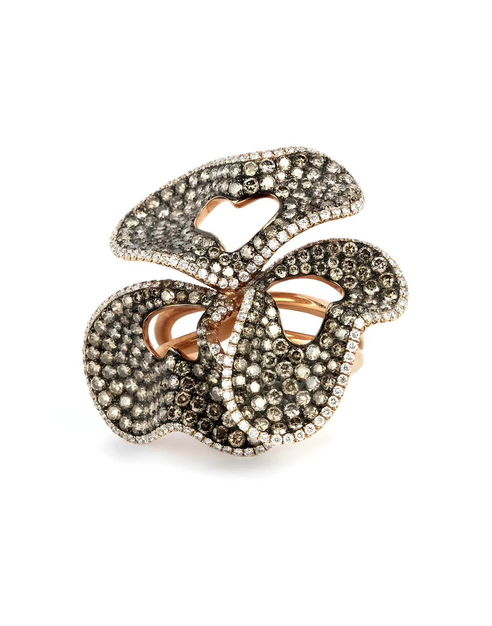 3,62ct Brown Diamond 0,73ct F VS Pırlantalı Altın Yüzük