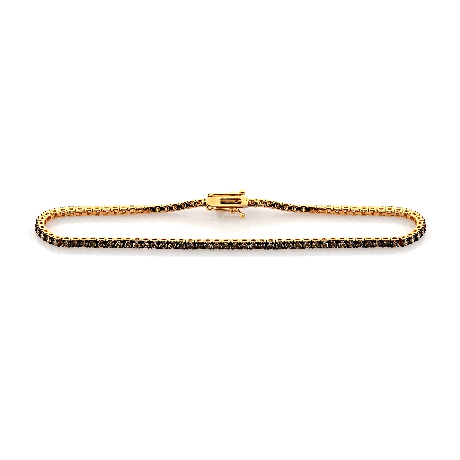 2.01ct Brown Pırlanta Tenis Bileklik