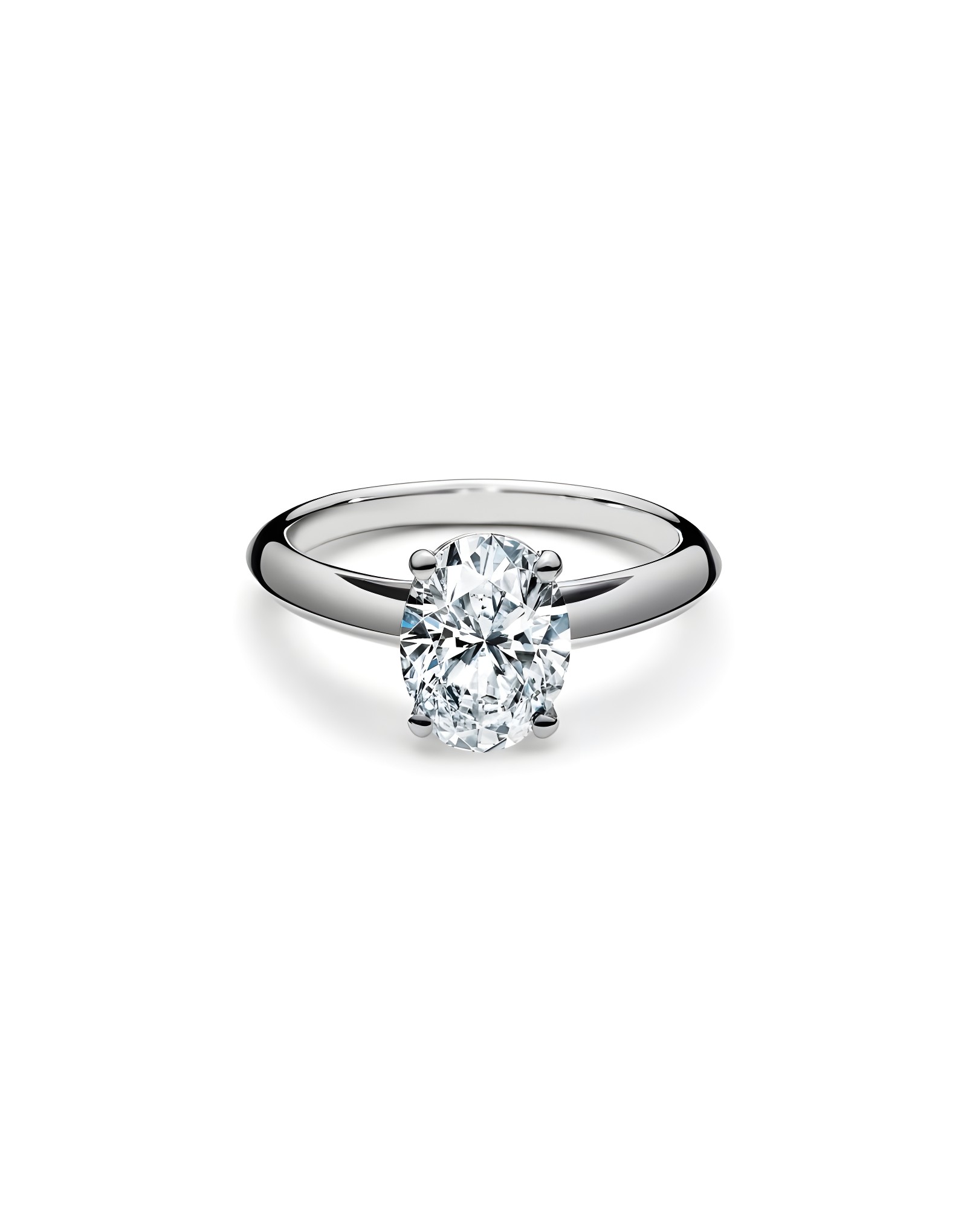 HRD SERTİFİKALI OVAL KESİM 1.00 CT F RENGİ PIRLANTA TEKTAŞ YÜZÜK
