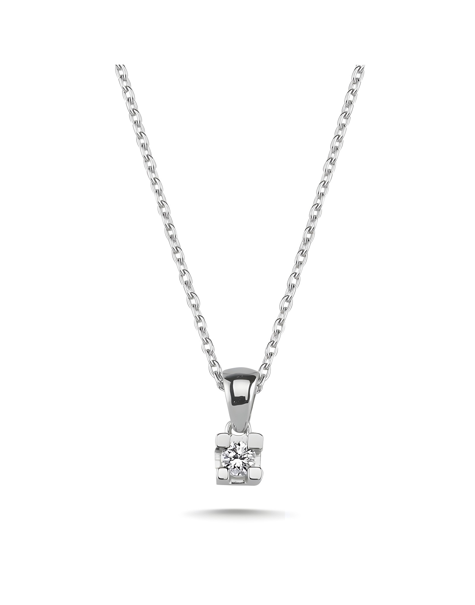 HRD F Rengi 0.19ct Pırlanta Tektaş Kolye