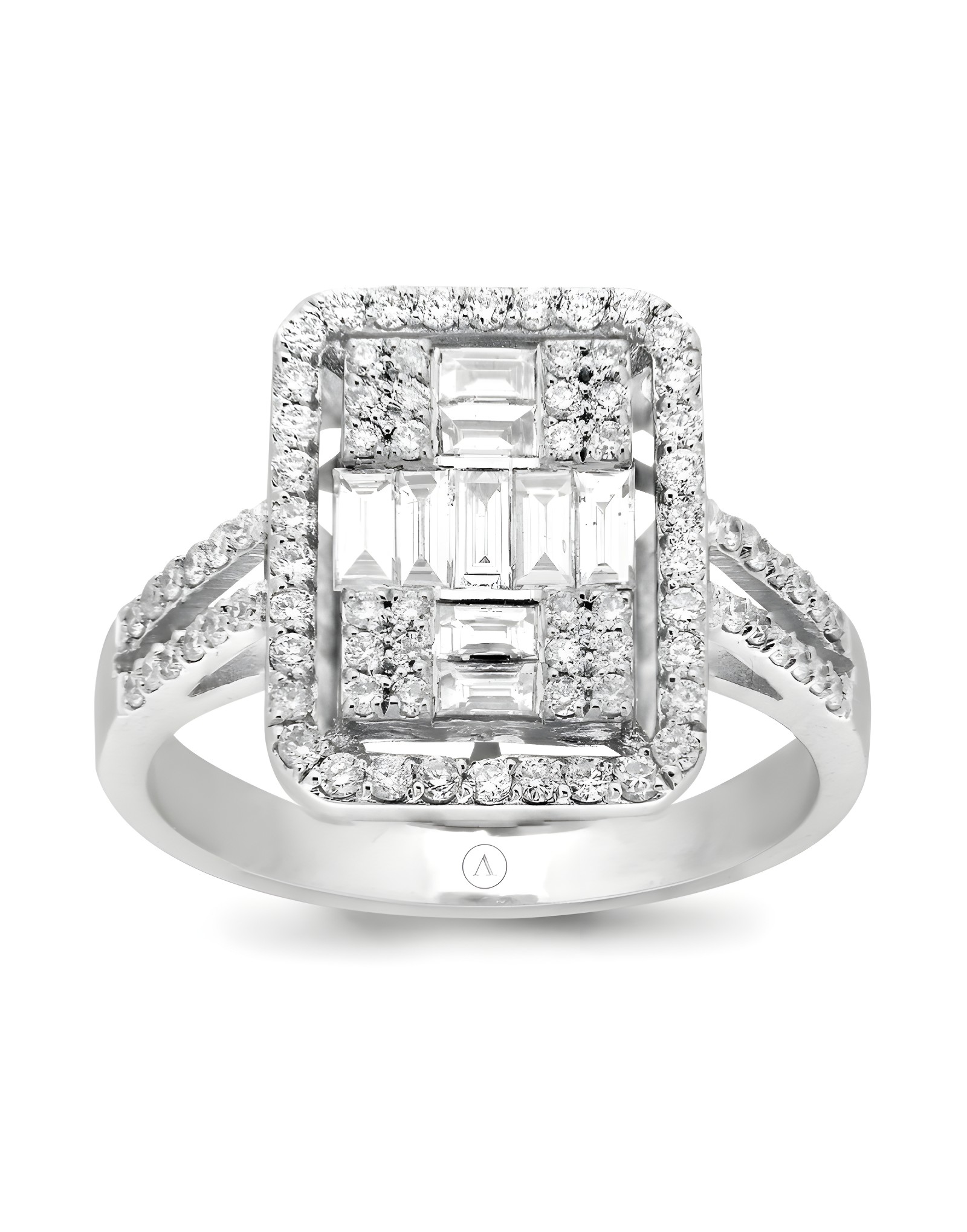Queen 0.75ct Baget Pırlanta Yüzük