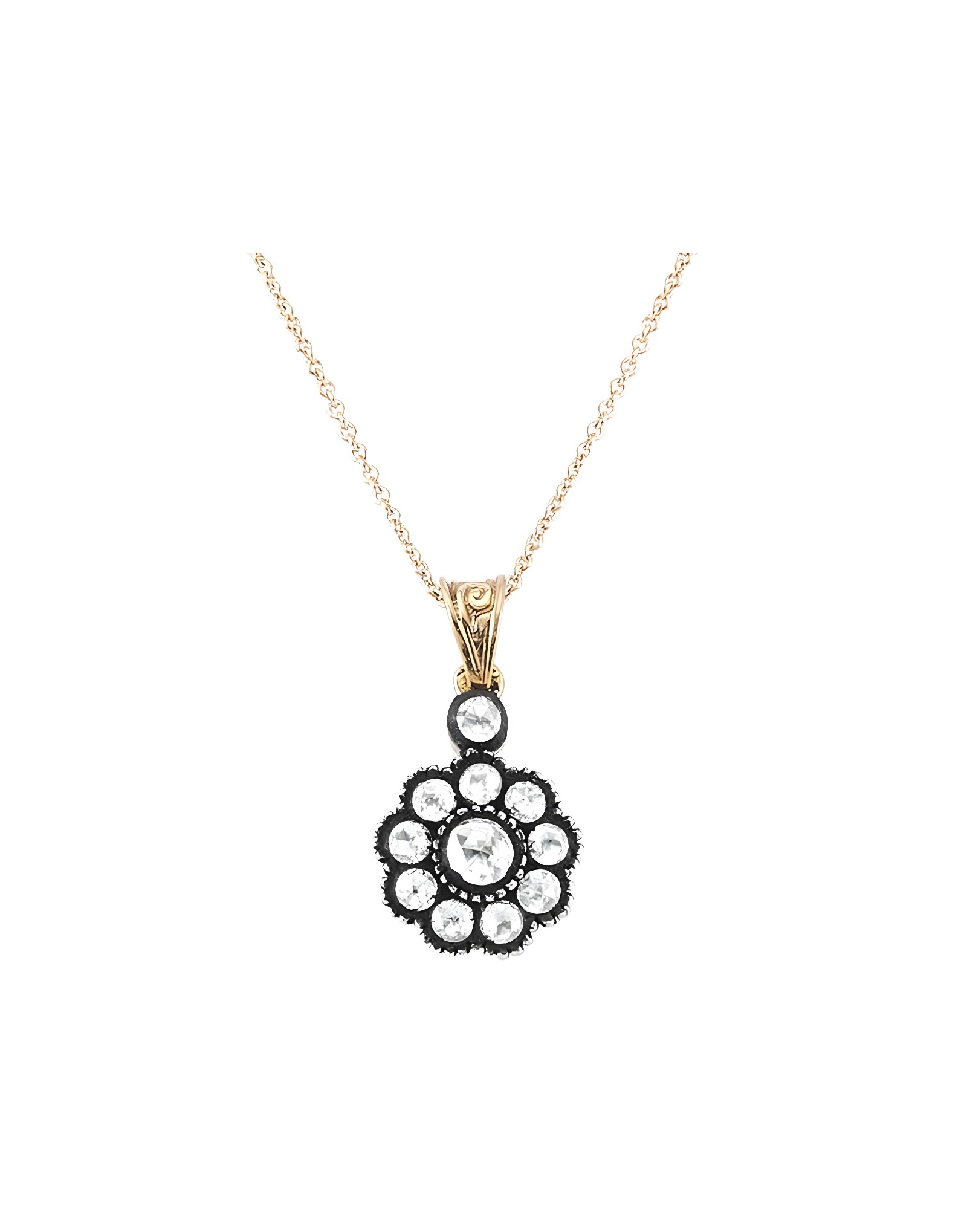 1.00ct Gül Elmas Kolye