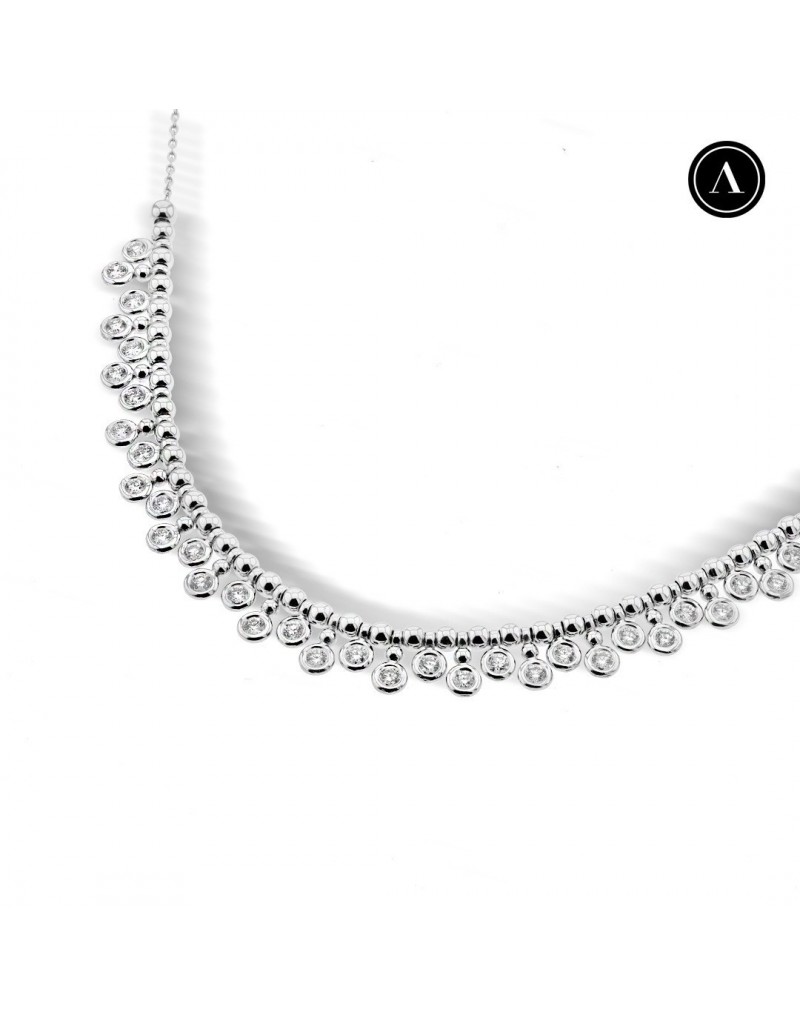 1.30ct Pırlanta Choker Kolye